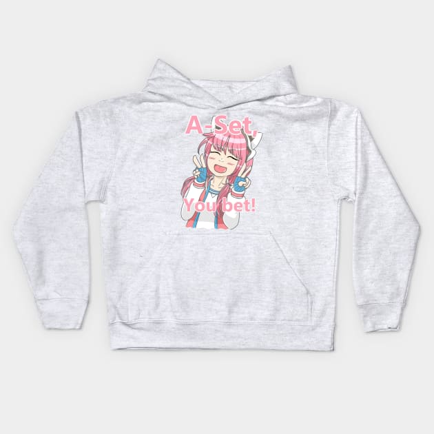 A-Set, you bet! Kids Hoodie by RealWoomHours
